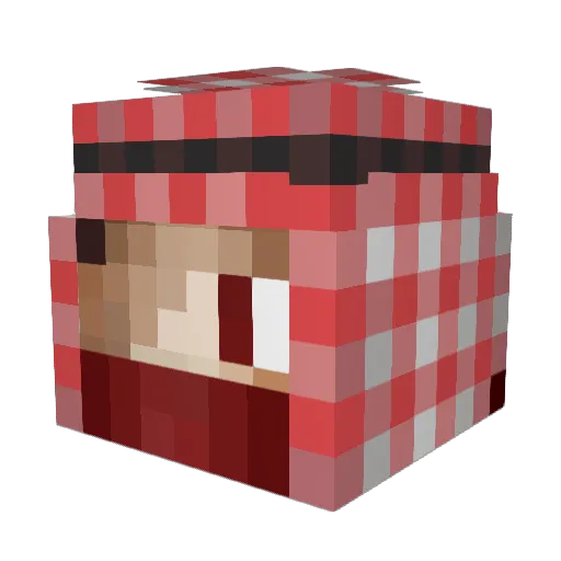 N7R911 Minecraft avatar head, 3D render