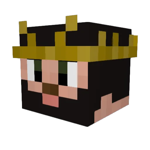 N7Spectre Minecraft avatar head, 3D render