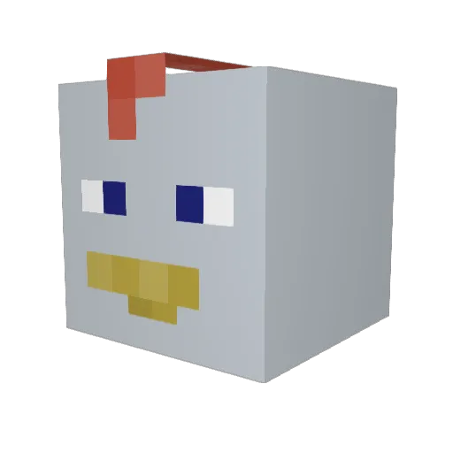 N7p00 Minecraft avatar head, 3D render