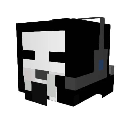 N7ull Minecraft avatar head, 3D render