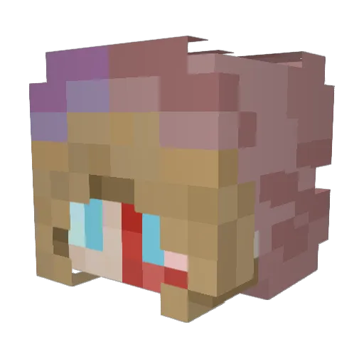 N8OP Minecraft avatar head, 3D render
