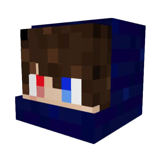 N90ZY Minecraft avatar head, 3D render