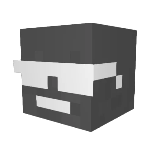 NA1_12 Minecraft avatar head, 3D render
