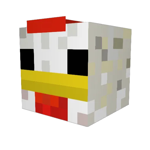 NABalla Minecraft avatar head, 3D render