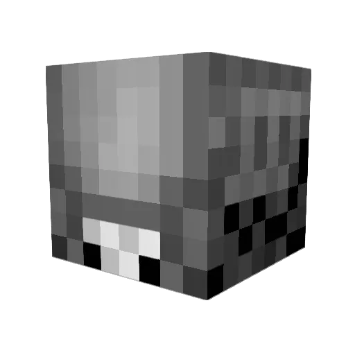 NAC2002 Minecraft avatar head, 3D render