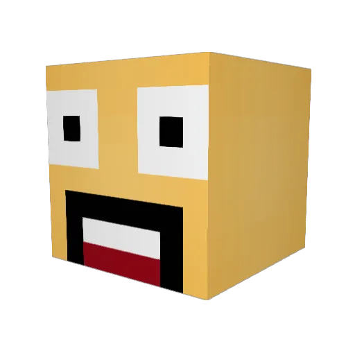 NACHO28021 Minecraft avatar head, 3D render