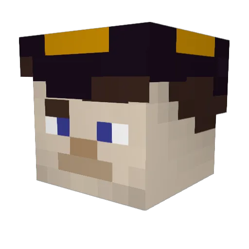 NACHOGAMING25 Minecraft avatar head, 3D render