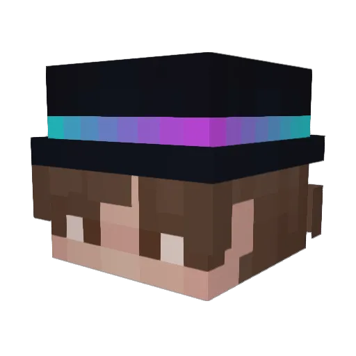 NACHTKAI Minecraft avatar head, 3D render