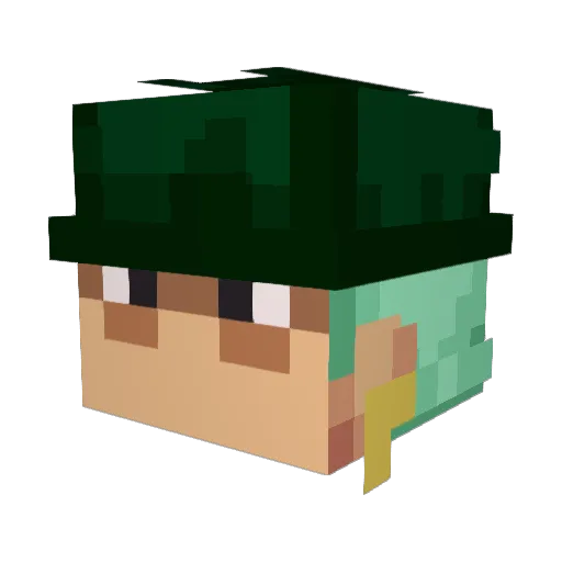 NACK_NACK Minecraft avatar head, 3D render