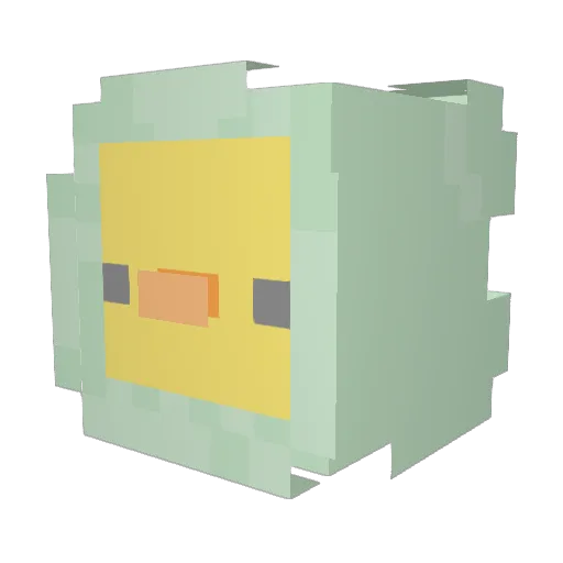 NADU__ Minecraft avatar head, 3D render