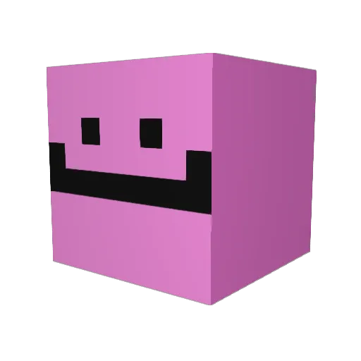 NAD_Ritzy Minecraft avatar head, 3D render
