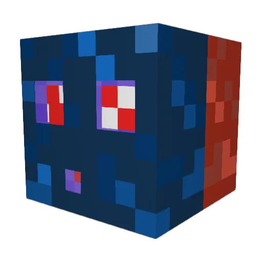 NAFF_02 Minecraft avatar head, 3D render