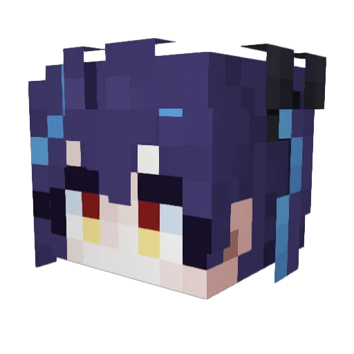 NAGA77777 Minecraft avatar head, 3D render