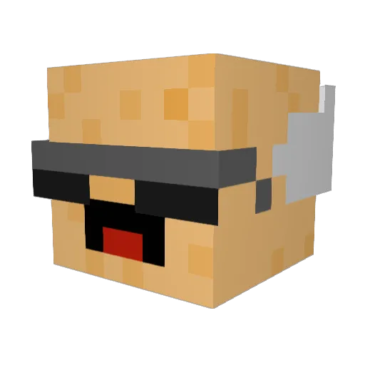 NAGI778 Minecraft avatar head, 3D render