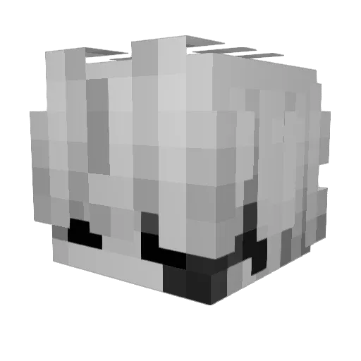 NAGI_LO Minecraft avatar head, 3D render