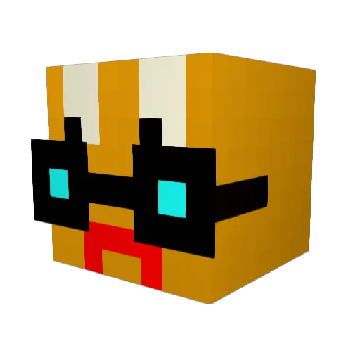 NAGONsan Minecraft avatar head, 3D render