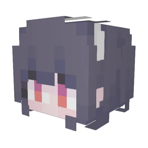 NAILAI Minecraft avatar head, 3D render