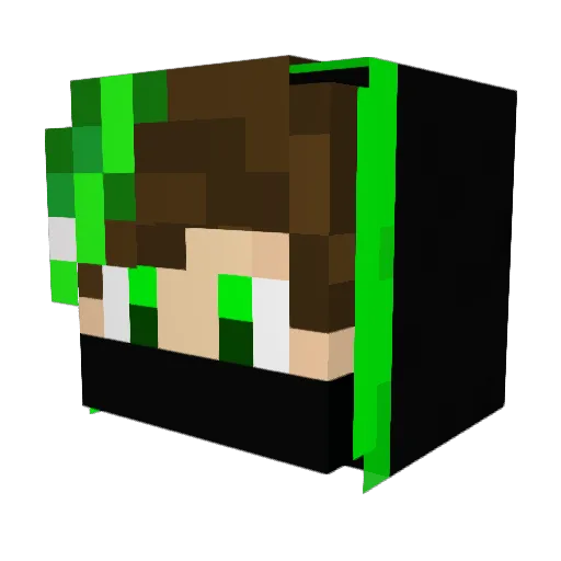 NAIZOK Minecraft avatar head, 3D render