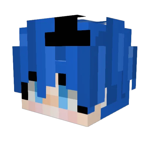NAK4JI Minecraft avatar head, 3D render