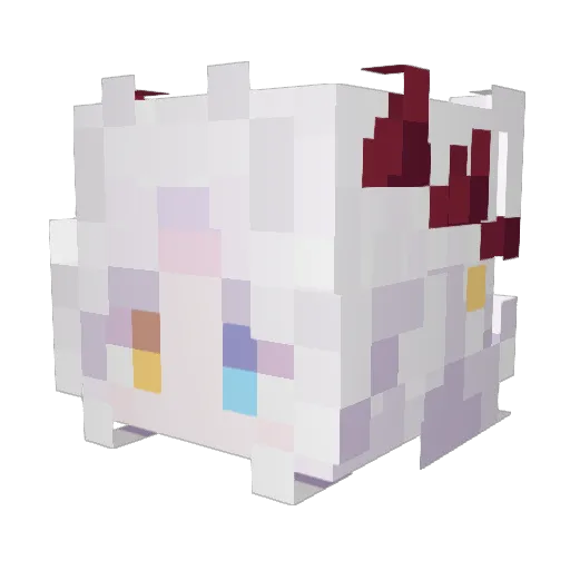 NALERN_09 Minecraft avatar head, 3D render