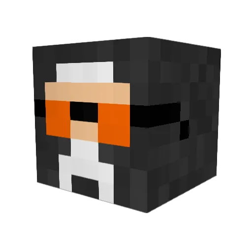 NALLEPUH100 Minecraft avatar head, 3D render