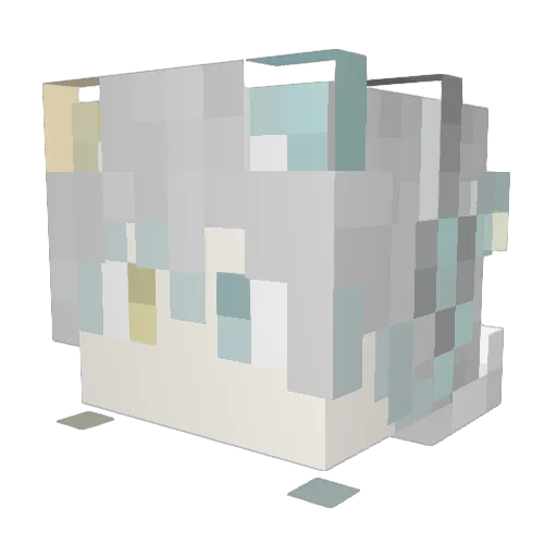 NALXG Minecraft avatar head, 3D render