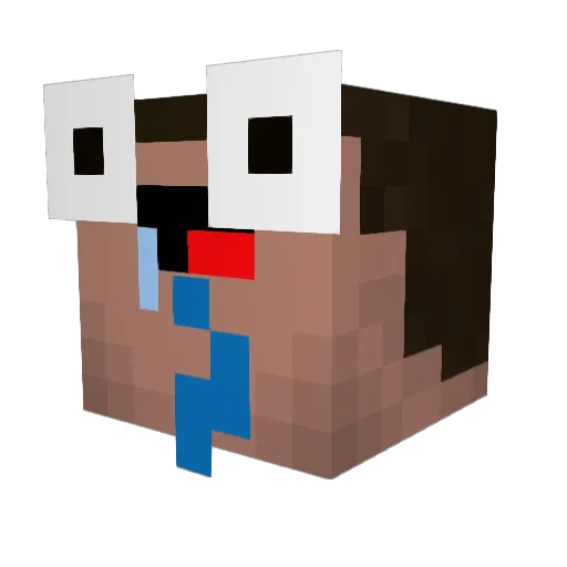 NAM1007 Minecraft avatar head, 3D render