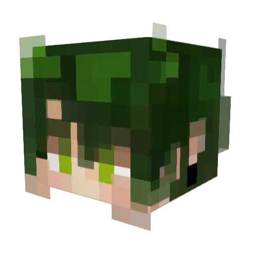 NAMUA3 Minecraft avatar head, 3D render
