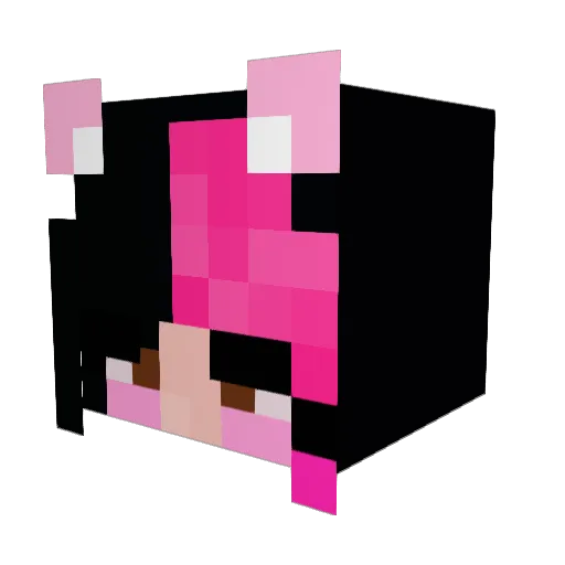 NANA121 Minecraft avatar head, 3D render