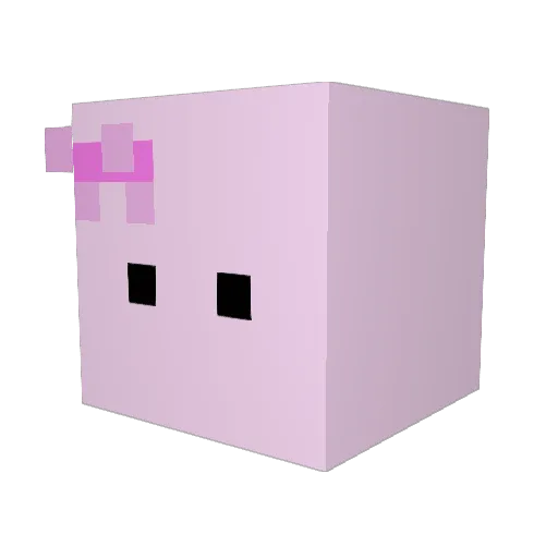 NANA707_ Minecraft avatar head, 3D render