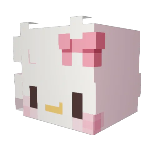 NANAJI1 Minecraft avatar head, 3D render