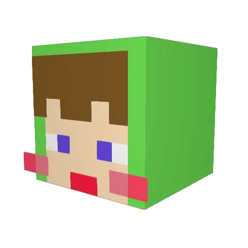 NANAMUSS Minecraft avatar head, 3D render