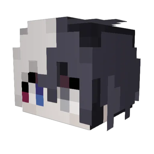 NANAis7 Minecraft avatar head, 3D render