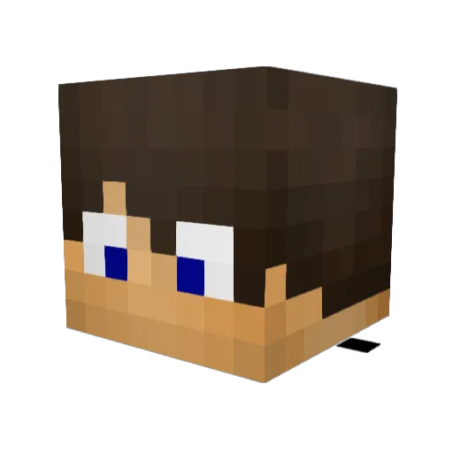 NAOMECLICK Minecraft avatar head, 3D render