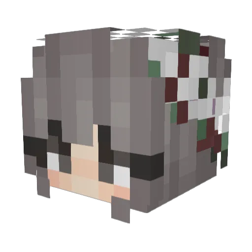 NAO_xn Minecraft avatar head, 3D render