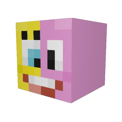 NAPPA403 Minecraft avatar head, 3D render