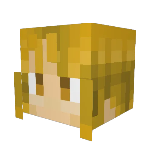 NARA1A Minecraft avatar head, 3D render