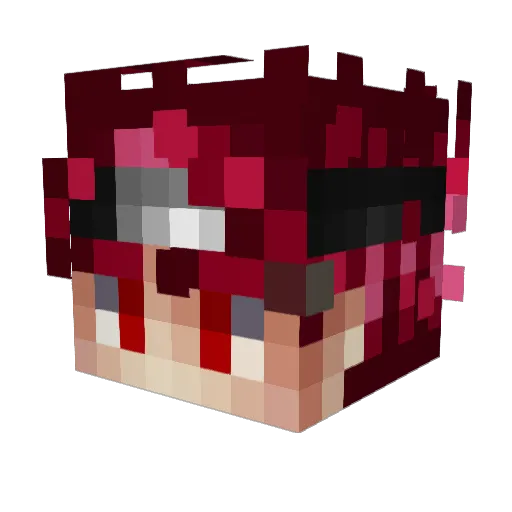 NARUT073 Minecraft avatar head, 3D render