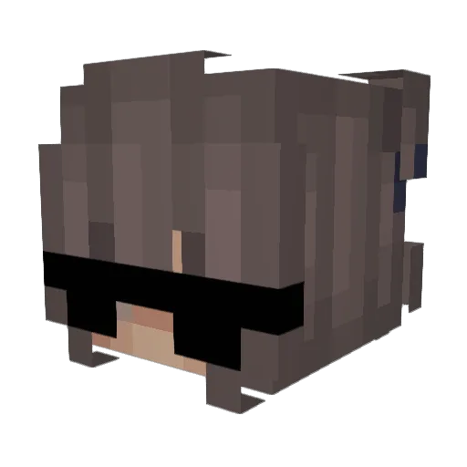 NARUTO_games Minecraft avatar head, 3D render