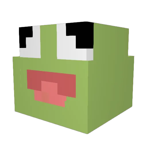 NATE_0209 Minecraft avatar head, 3D render
