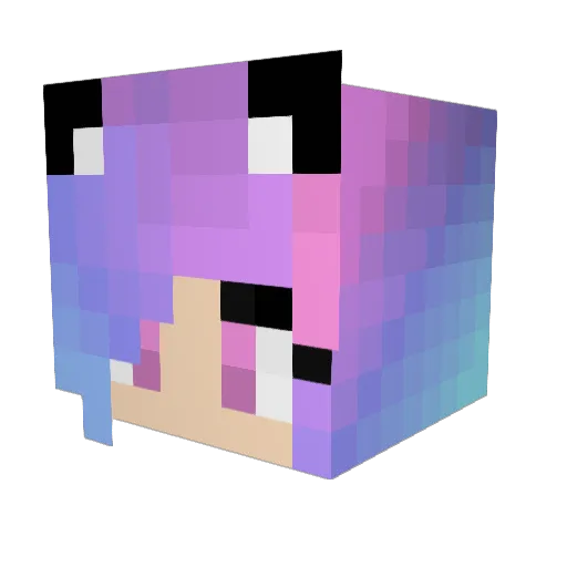 NATROSE2002 Minecraft avatar head, 3D render