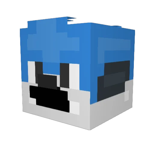 NATTACK24 Minecraft avatar head, 3D render