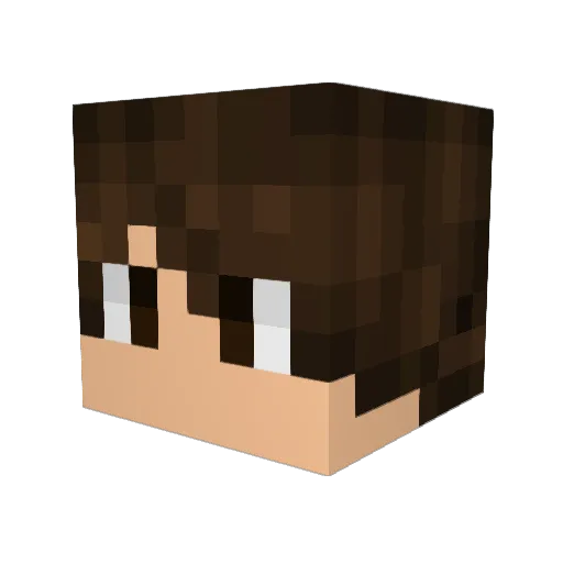 NAUAN_55 Minecraft avatar head, 3D render