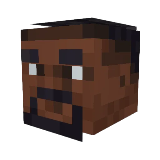 NAZBEAN01 Minecraft avatar head, 3D render