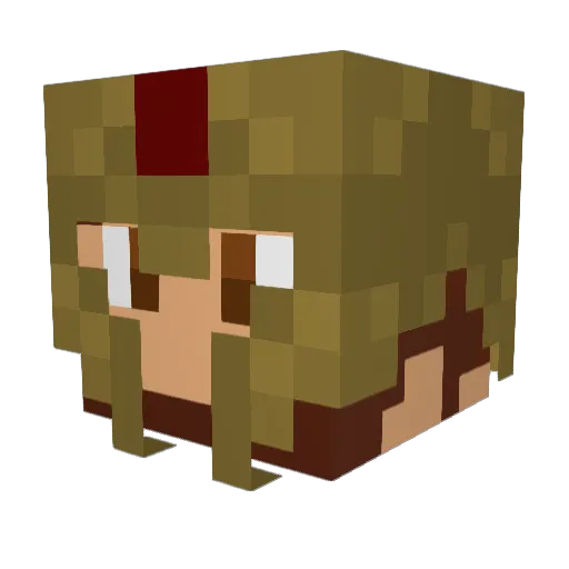 NA_DK Minecraft avatar head, 3D render