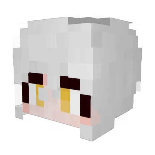 NBK76 Minecraft avatar head, 3D render