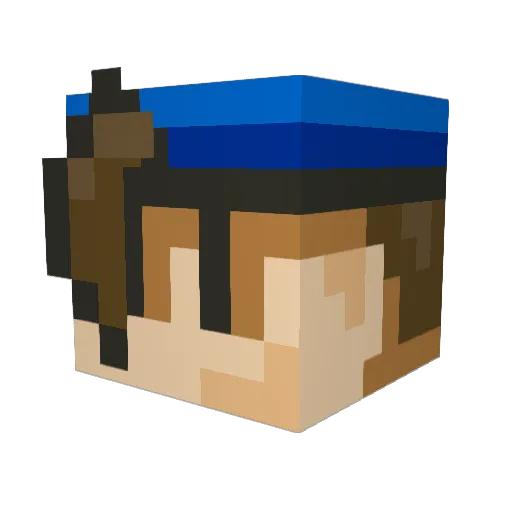 NBRENN Minecraft avatar head, 3D render