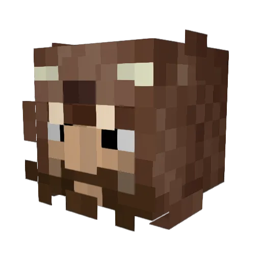 NBTribe Minecraft avatar head, 3D render