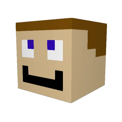 NBW_Serux Minecraft avatar head, 3D render