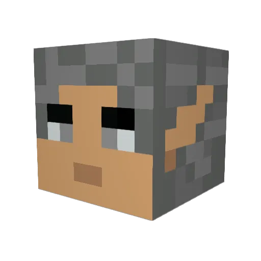 NBlaze2020 Minecraft avatar head, 3D render